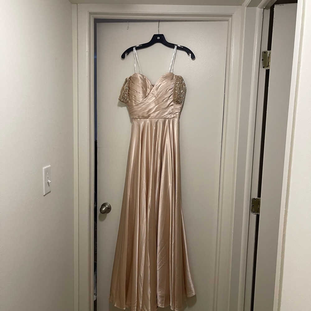 Beige prom dress